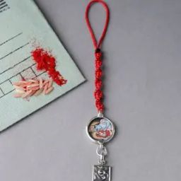 Sterling Silver Lord Krishna & Radha Print Rakhi-image-56