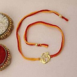 SILTR049 Sterling Silver Om Rakhi-image-19