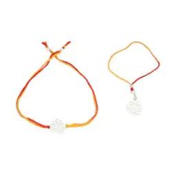 925 Sterling Silver Set  of 2 Infinity Rakhi SILTR051-image-6