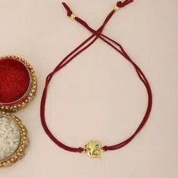 925 Sterling Silver Ganesha Enamelled Rakhi SILTR052-image-62