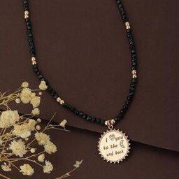 925 Sterling Silver Rose Gold Beaded Mangalsutra VANM540-image-8