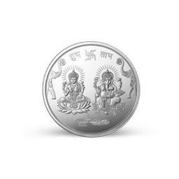 Pure Silver Lakshmi Ganesh Coin-image-3