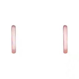 925 Sterling Silver Rose Gold-Plated Hoop Earrings-image-1