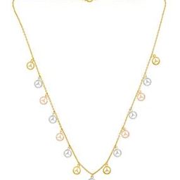 Yellow Gold Charm Necklace-image-1