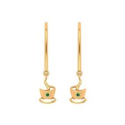 Yellow Gold Drop Earrings-image-53