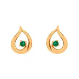 Yellow Gold Stud Earrings-image-27