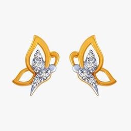Yellow Gold Stud Earrings-image-30