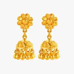 p.c. chandra jewellers Yellow Gold Jhumka Earrings-picture-5
