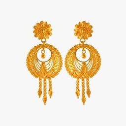 Yellow Gold Drop Earrings-1