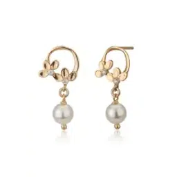 vanbelle 925 Sterling Silver Pearl-Studded Hoop Earrings VANE665-picture-37
