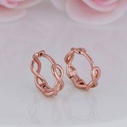 Sterling Silver Infinite Loop Earrings-image-12