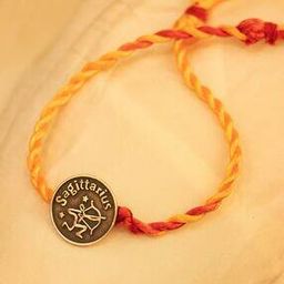 Sterling Silver Moh Sagittarius Sun Sign Rakhi Cum Brooch-image-1
