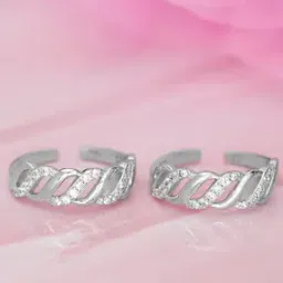 Sterling Silver Stone-Studded Toe Ring-image-32