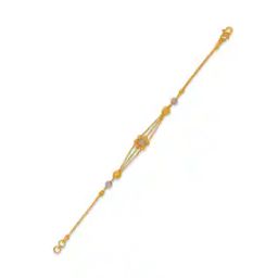 Yellow Gold Rhodium-Plated Floral Bracelet-image-43