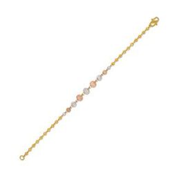 Yellow Gold Rhodium & Rose Gold-Plated Bracelet-image-7