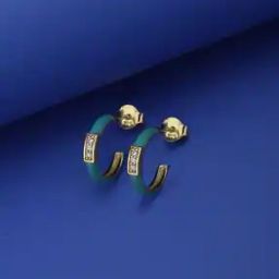 925 Sterling Silver Rhodium-Plated Hoop Earrings VANE739-image-99