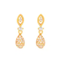 bhima jewels Yellow Gold Stone-Studded Drop Earrings-picture-9