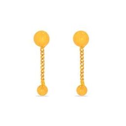Women Yellow Gold Drop Earrings-image-79