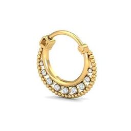 kuberbox Yellow Gold Diamond-Studded Vistra Nose Ring-picture-0