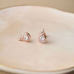 Sterling Silver Rose Gold-Plated Stud Earrings-image-69
