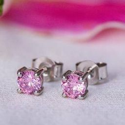 Sterling Silver Stone-Studded Stud Earrings-image-57