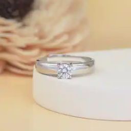 925 Sterling Silver American Diamond Solitaire Adjustable Ring-image-10