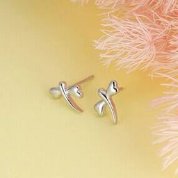 Sterling Silver Flight of Love Stud Earrings-image-51