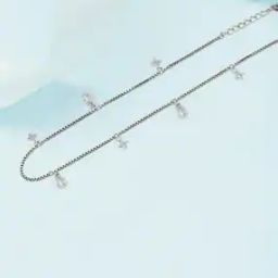 Star Charms 925 Sterling Silver Anklets-image-6