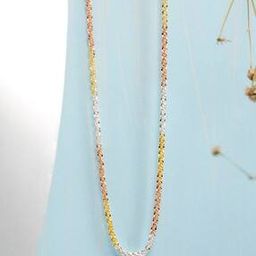 Adorable Triple-Tone Sterling Silver Necklace-image-86