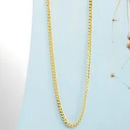 Sterling Silver Golden Plated Curb Chain-image-40