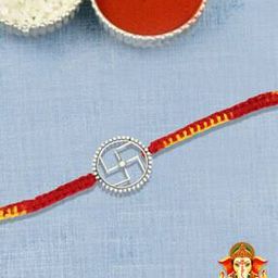 Sterling Silver Swastik Rakhi-image-98