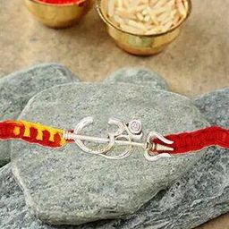 Sterling Silver Om Trishul Rakhi-image-92