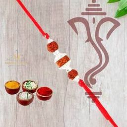 Sterling Silver Rudraksha Rakhi-image-46