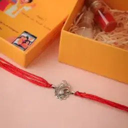 Sterling Silver Dancing Peacock Rakhi-image-72