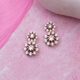 Sterling Silver Rose Gold-Plated Drop Earrings-image-31