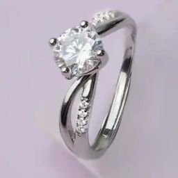 Sterling Silver Gemstone-Studded Adjustable Ring-image-3