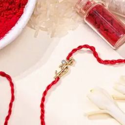 Sterling Silver Gold-Plated Trishul Rakhi-image-41