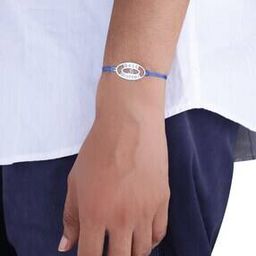 Sterling Silver Rakhi & Coconut with Roli Chawal Chopda Set-image-66
