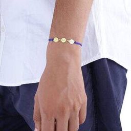 Sterling Silver Rakhi & Coconut with Roli Chawal Chopda Set-image-27