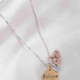 Sterling Silver Believe in Hope Pendant Necklace-picture-25
