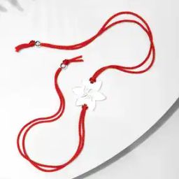 Sterling Silver Swastik Charm Rakhi-image-79