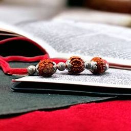 Sterling Silver Rudraksha Rakhi-image-87