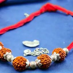 Sterling Silver Rudraksha Rakhi-image-86