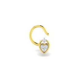 Yellow Gold Diamond-Studded Mayuri Nose Pin-image-26