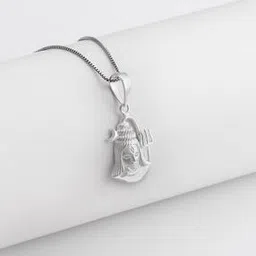 Sterling Silver Shiva Pendant with Box Chain-image-47