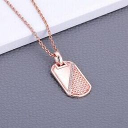 Sterling Silver Rose Gold-Plated Glory Pendant with Chain-image-53