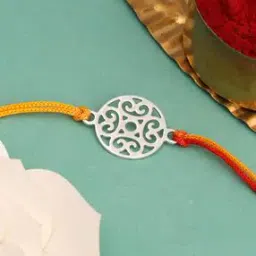 Sterling Silver Circular Mandala Rakhi-image-48