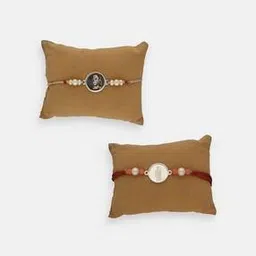 Set of 2 Pure Silver Bajrang Bali Rakhis-23