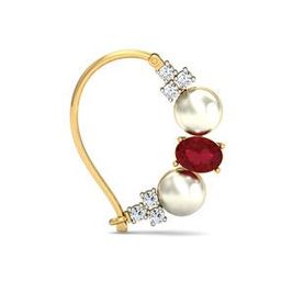 kuberbox Yellow Gold Diamond-Studded Nath-picture-7