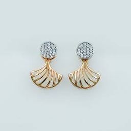 Yellow Gold Diamond Stud Earrings-image-5